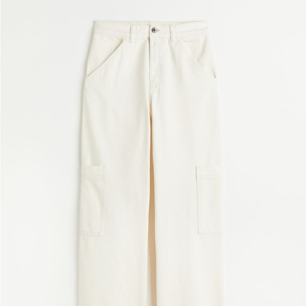 H&M Wide-leg Twill Pants
